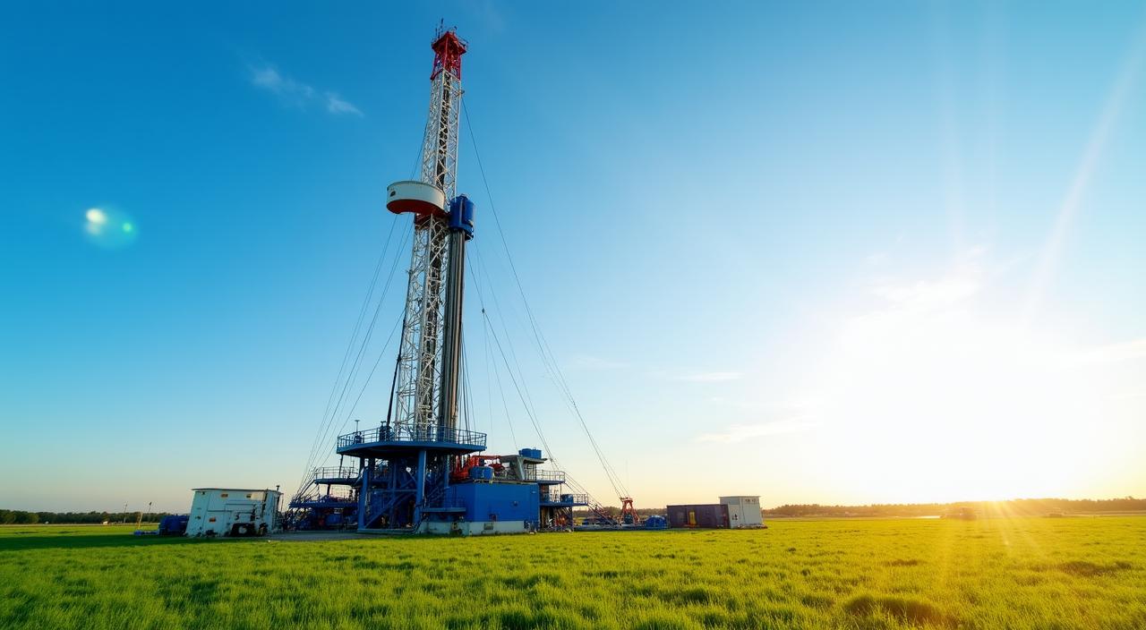 Wiertnia pracująca na terenie Mazowsza