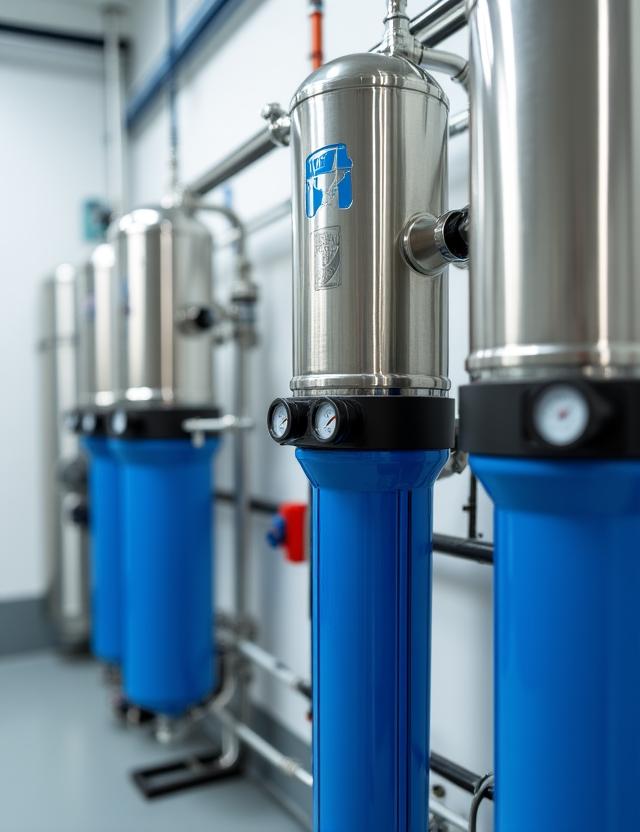 Wysokiej klasy system filtracji i uzdatniania wody zamontowany w kotłowni