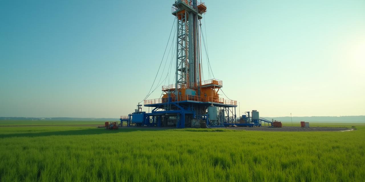 Profesjonalna wiertnica głębinowa podczas pracy na terenie Mazowsza